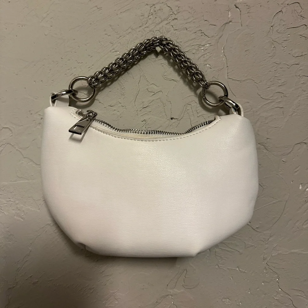 Urban Outfitters “Bea Micro Crescent” White Mini Purse - Picture 2 of 5
